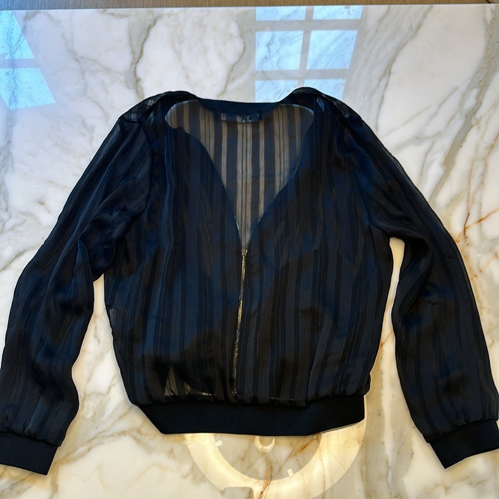 Zara Semi-Sheer Zip Up - Picture 6 of 6